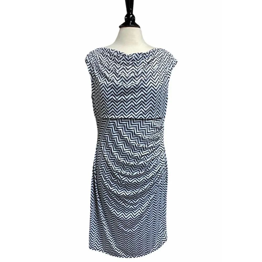 Robert Louis Black & White Sleeveless Dress Size XL NWOT